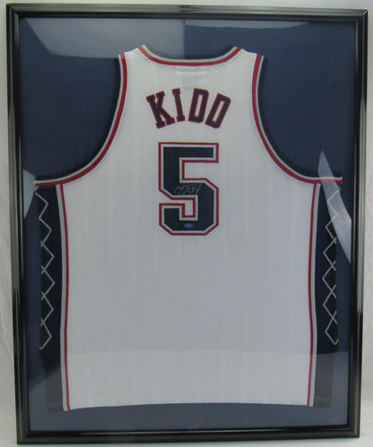 Jason Kidd Signed Auto Autograph Framed Nets Jersey Steiner Sports Hologram