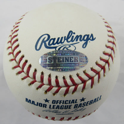 Bob Feller Signed Auto Rawlings Baseball Steiner Hologram