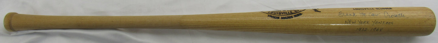 Frank Crosetti Signed Rawlings Baseball Bat JSA CS78673