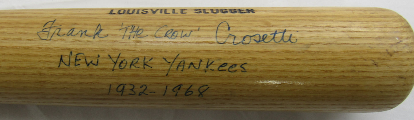 Frank Crosetti Signed Rawlings Baseball Bat JSA CS78673