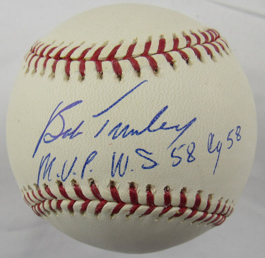 Bob Turley Signed Auto Rawlings Baseball w/ Insc Steiner Hologram