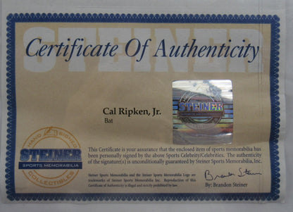 Cal Ripken Signed Rawlings Auto Baseball Bat Steiner COA