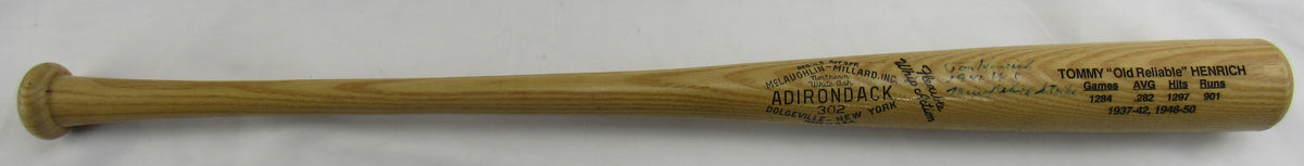 Tom Henrich Signed Rawlings Baseball Bat JSA CS78665