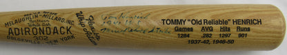 Tom Henrich Signed Rawlings Baseball Bat JSA CS78665