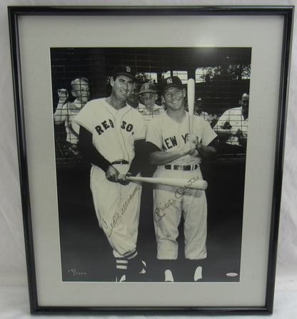 Ted Williams Mickey Mantle Signed Framed Photo Upper Deck Holo No COA Card