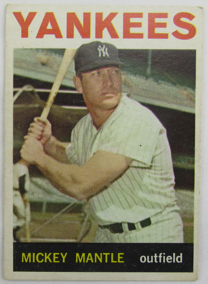 1964 Topps #50 Mickey Mantle VG-EX No Crease - BV $800