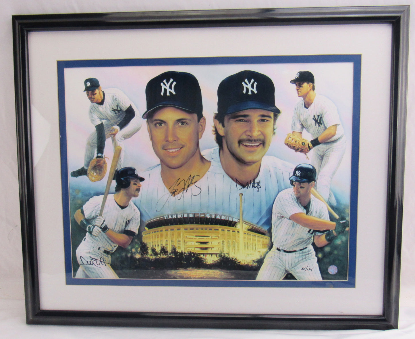 Don Mattingly +Tino Martinez Signed Framed Photo JSA CS78713