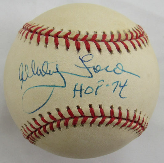 Whitey Ford Signed Auto Rawlings Baseball w/ Insc JSA GG56977
