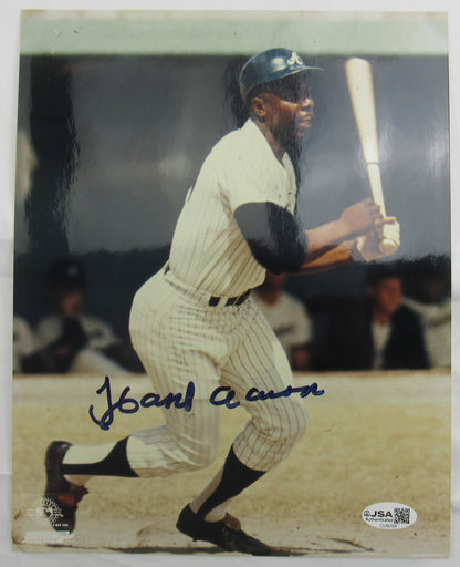 Hank Aaron Signed Auto 8x10 Photo JSA CS78709