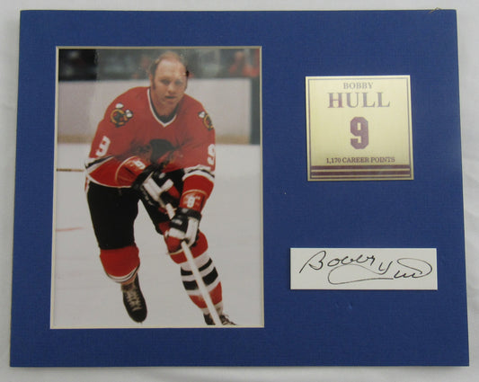 Bobby Hull Signed Auto Cut Signature with Photo