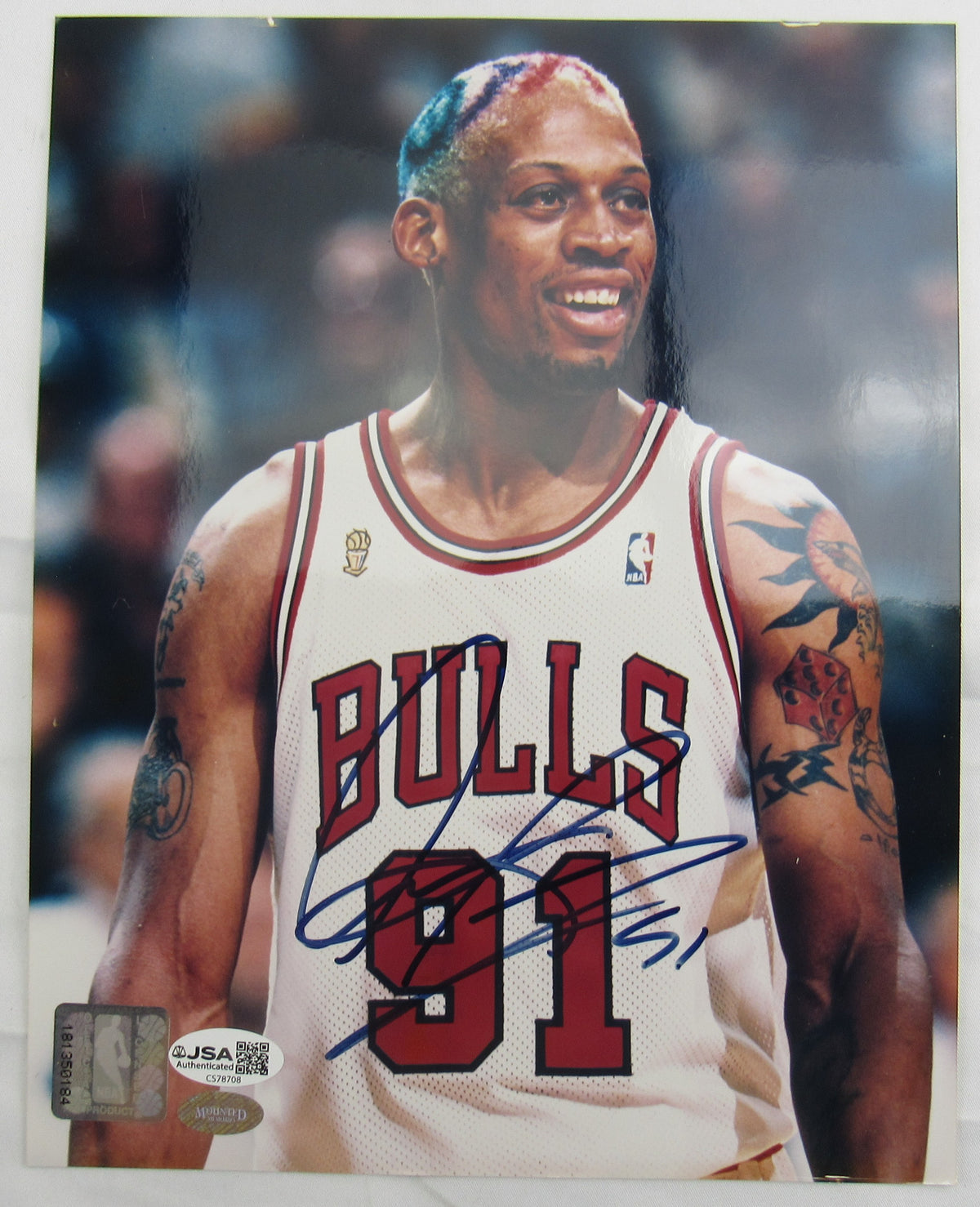 Dennis Rodman Signed Auto 8x10 Photo JSA CS78708