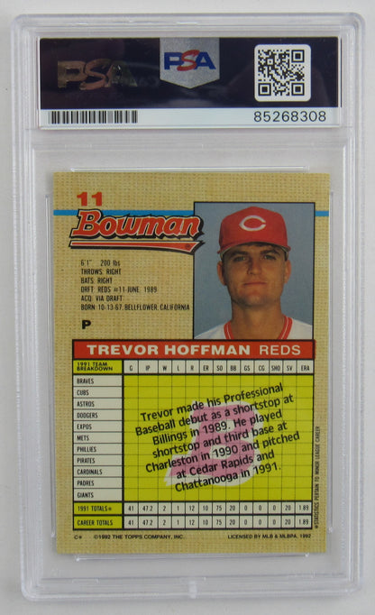 Trevor Hoffman Signed Auto Autograph 1992 Bowman Baseball Card Encapsulated PSA/DNA