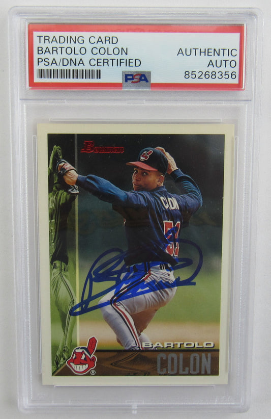 Bartolo Colon Signed Auto Autograph 1995 Topps Baseball Card Encapsulated PSA/DNA