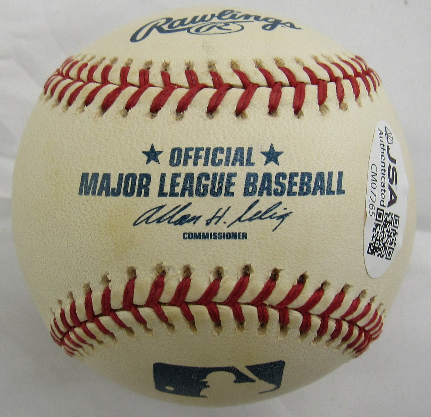 Warren Spahn Signed Auto Rawlings Baseball JSA CM07265 w/363 Wins