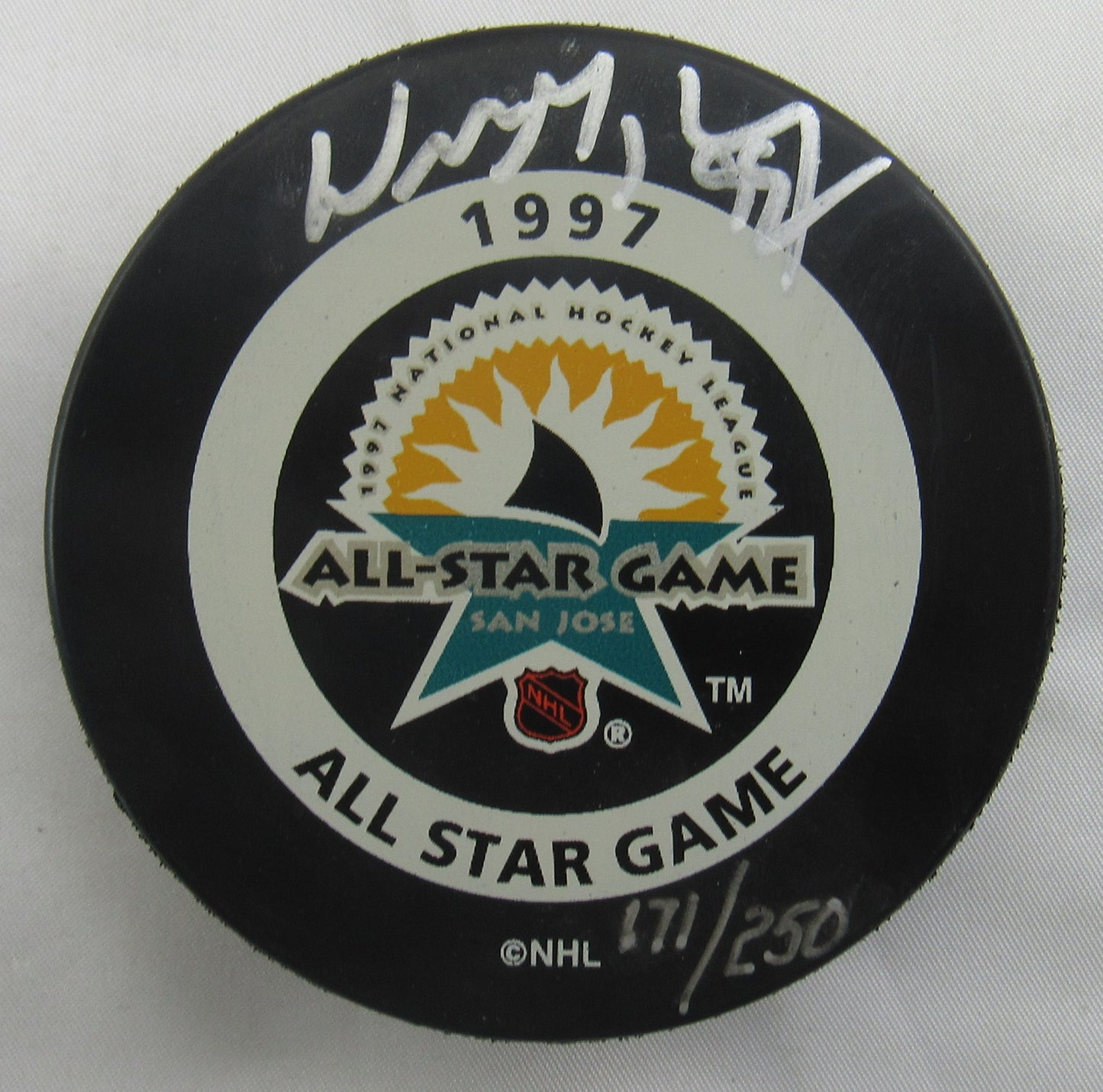 Wayne Gretzky Signed Auto All Star Game Puck UDA COA