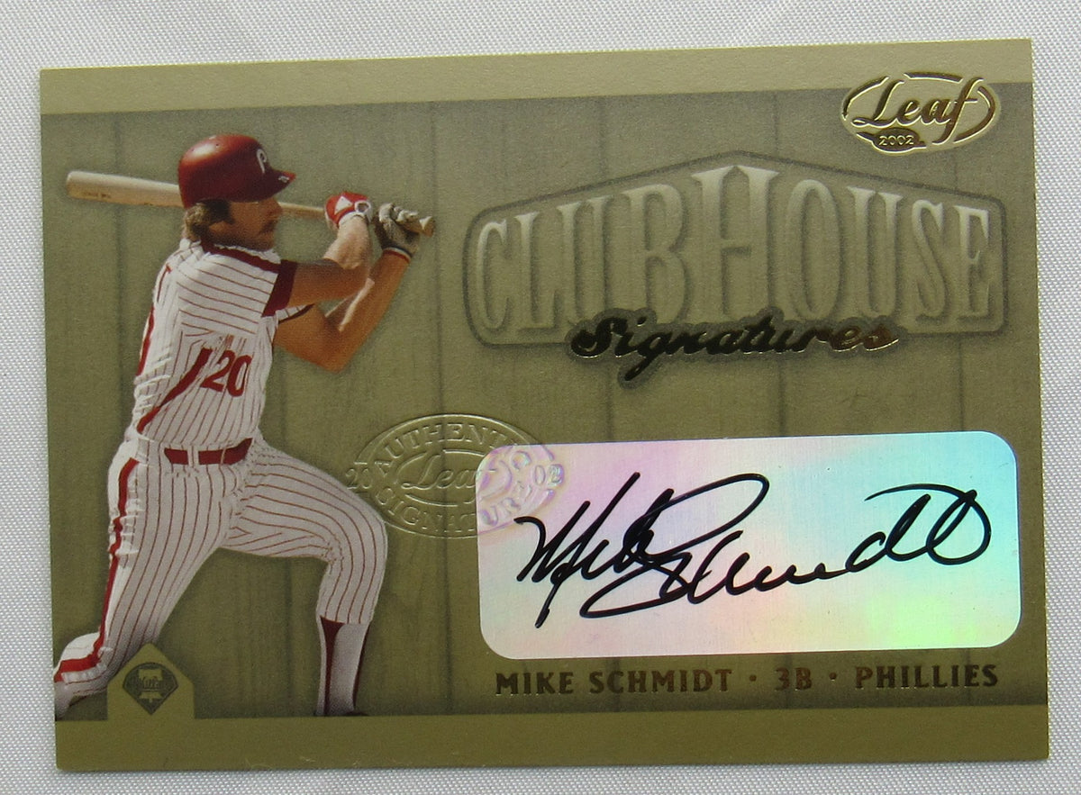 2002 02 Leaf Clubhouse Signatures Auto Autograph Mike Schmidt GOLD #d 24/25