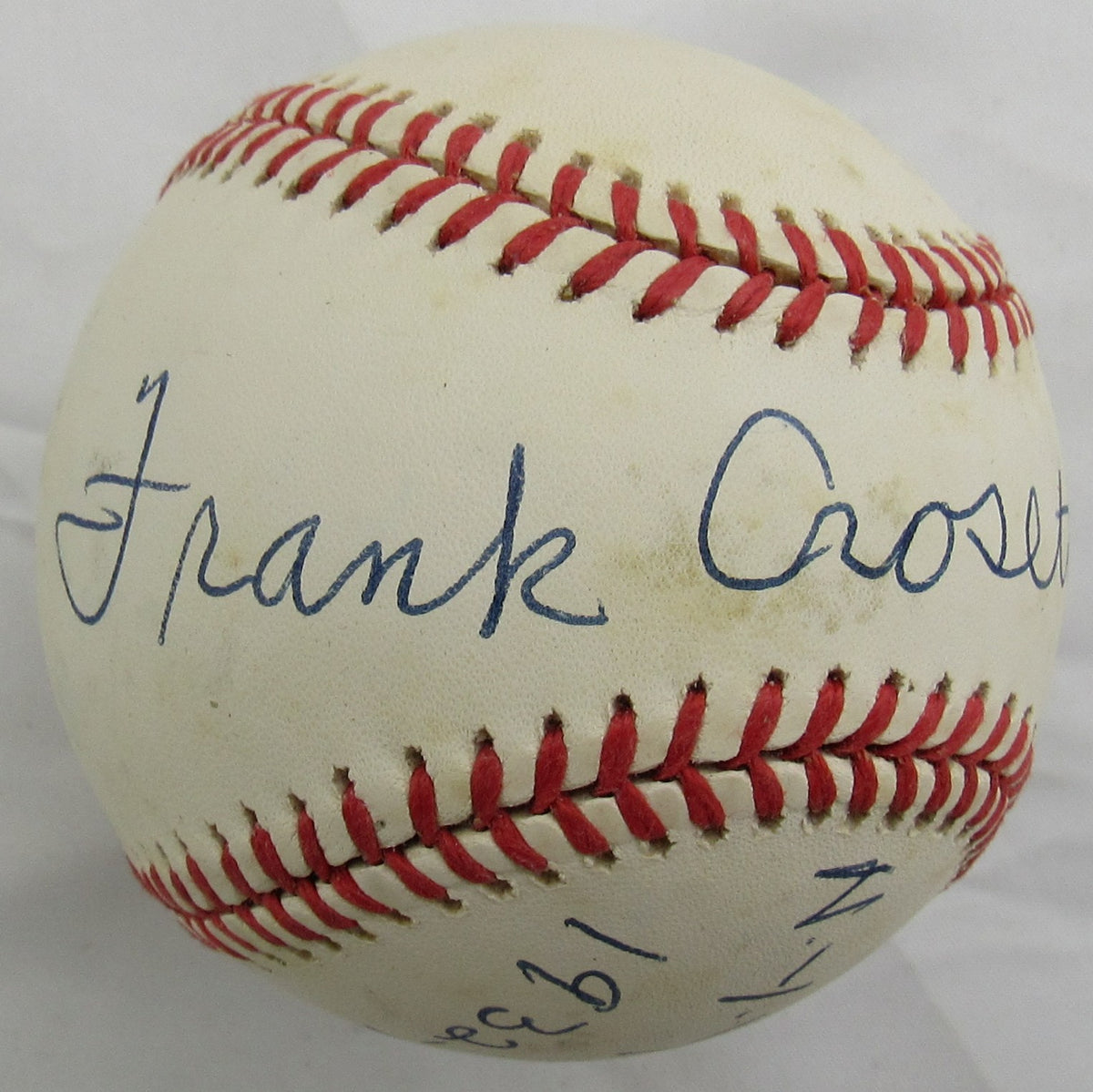 Frank Crosetti Signed Auto Rawlings Baseball JSA CM07261 w/Inscription