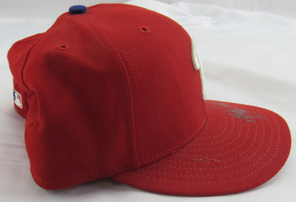 Mike Schmidt Signed Auto Phillies Baseball Hat Fleer Hologram