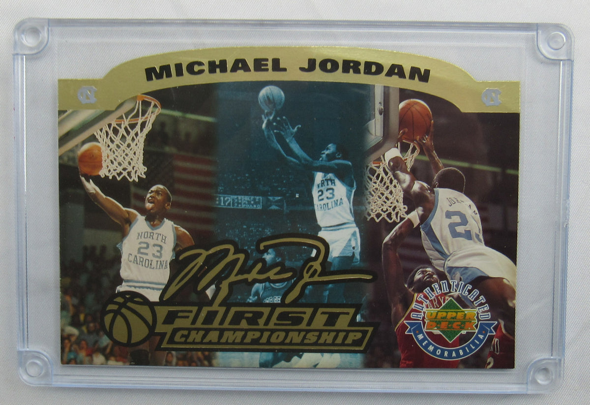 Michael Jordan 1995 Upper Deck NorthCarolina First Championship Jumbo Card 3507/5000