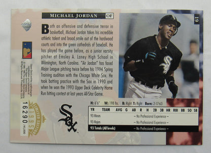 Michael Jordan Upper Deck Baseball Card 16290/45000