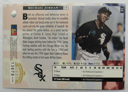 Michael Jordan Upper Deck Baseball Card 13678/45000