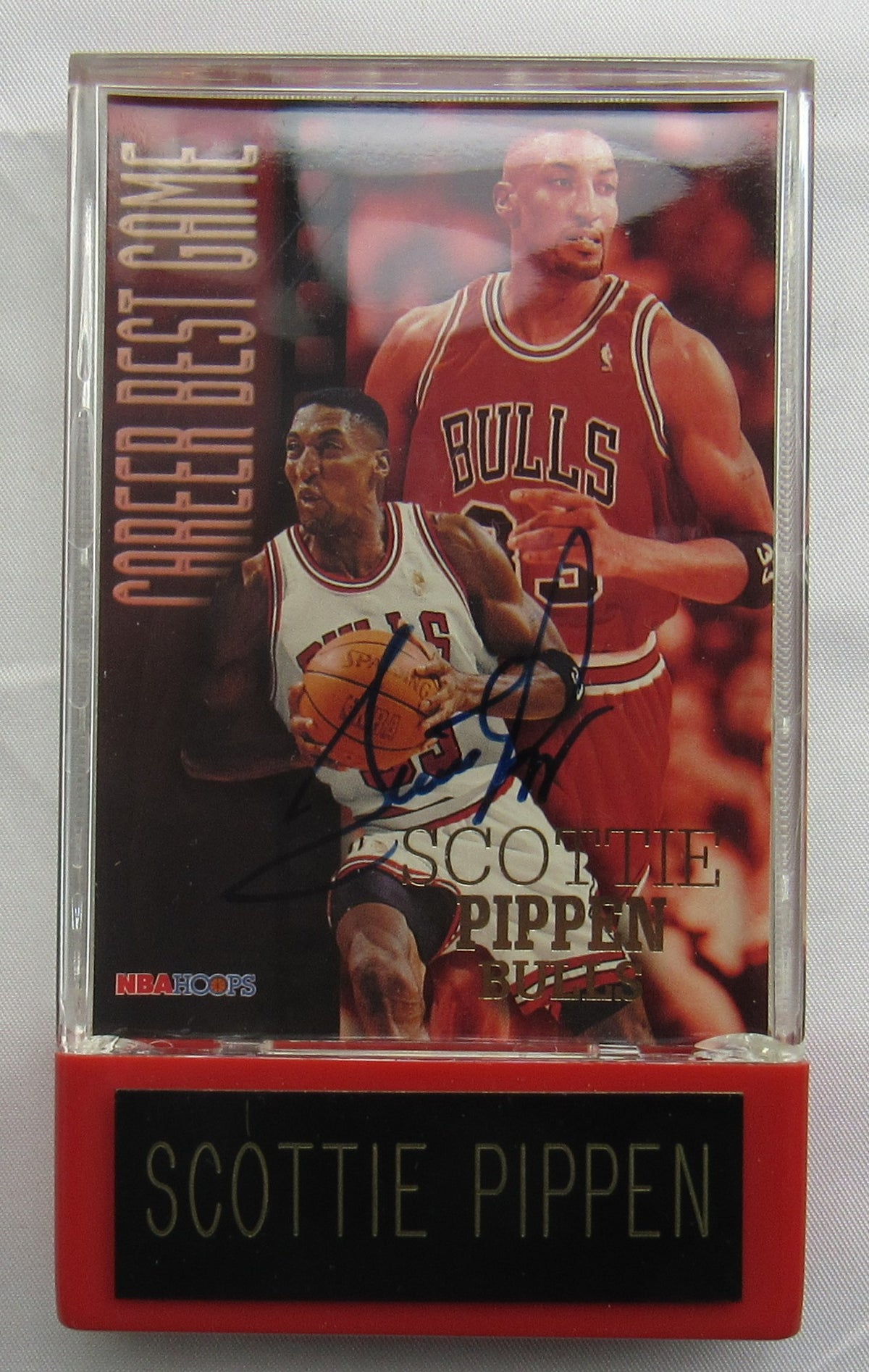 Scottie Pippen Signed Encapsulated NBA Hoops Basketball Card 131/150 - Score Board