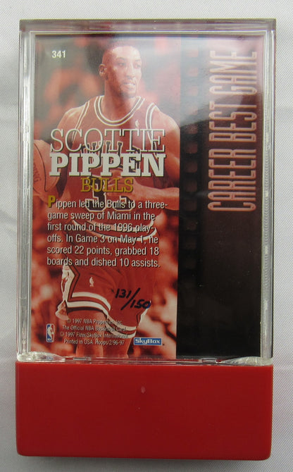 Scottie Pippen Signed Encapsulated NBA Hoops Basketball Card 131/150 - Score Board