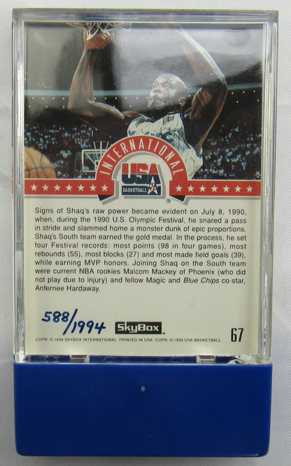 Shaquille O'Neal Signed Encapsulated NBA Hoops Basketball Card 588/1994