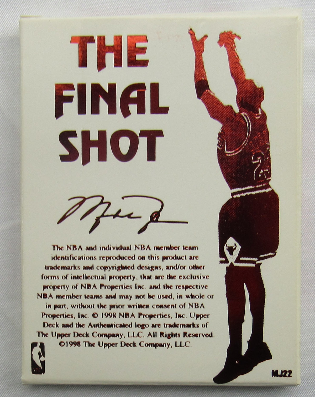 1998-99 Upper Deck 22KT Karat Gold Michael Jordan The Final Shot