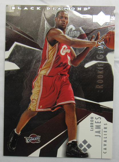 Lebron James 2003 Upper Deck Black Diamond Rookie Gems Oversized Card