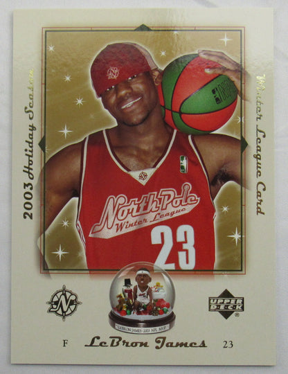 2003 LeBron James Oversized Holiday Card Upper Deck