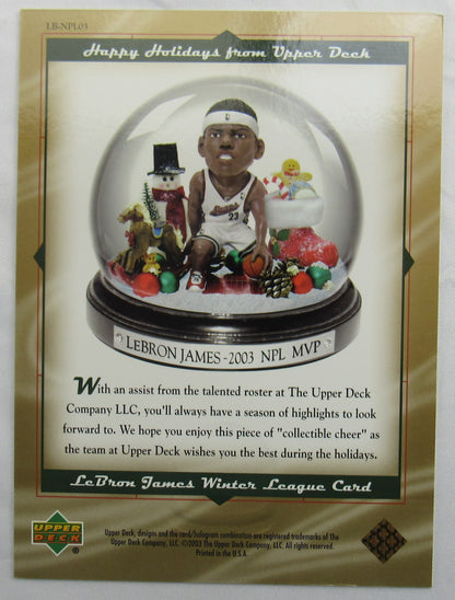 2003 LeBron James Oversized Holiday Card Upper Deck