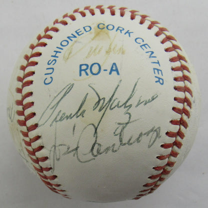 Johnny Pesky, Frank Malzone + Multi Signed Auto Baseball B172