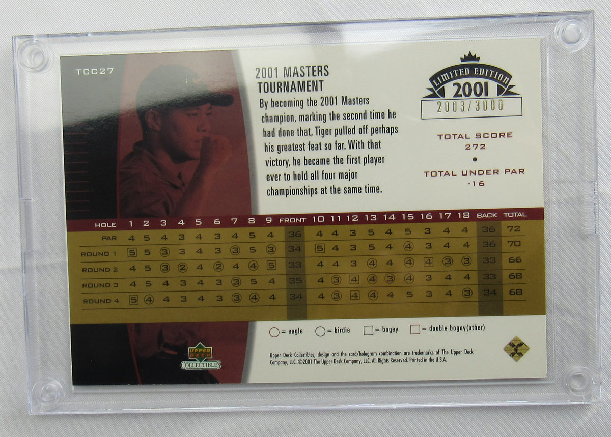 2001 Tiger Woods Card Upper Deck 2003/3000 II