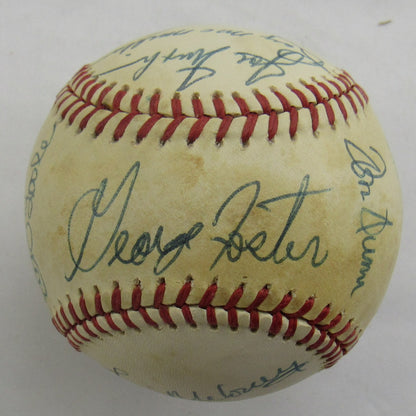 George Foster Pat Zachry Don Gullett Multi Signed Auto Baseball B172
