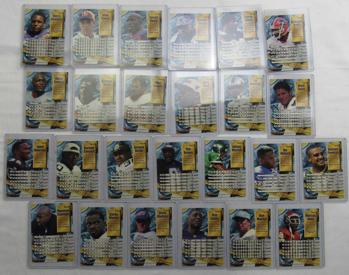 1998 Edge Spectrum 25 card set, Emmitt Smith Barry Sanders Brett Favre Marino ++