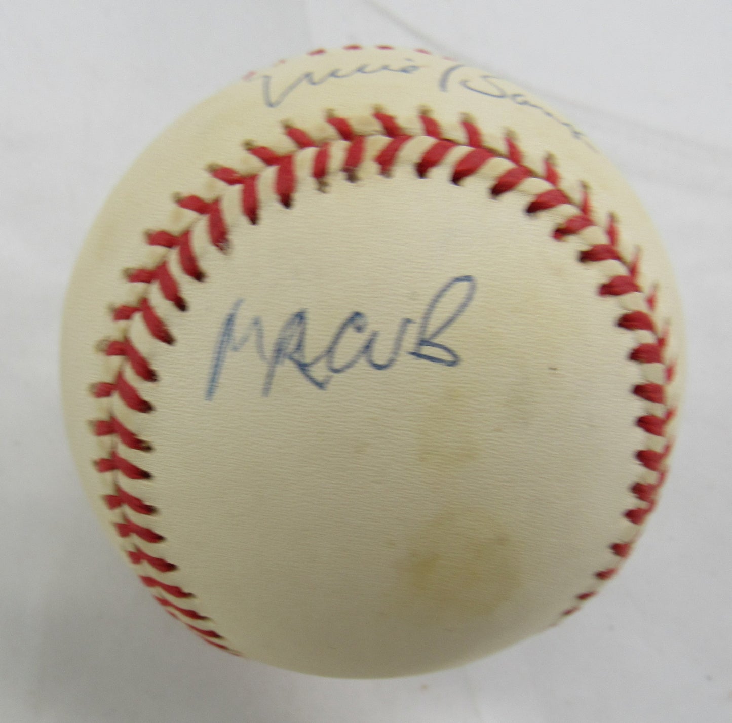 Ernie Banks Mr Cub Insc Signed Rawlings Baseball JSA CS78561