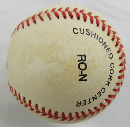 Ernie Banks Mr Cub Insc Signed Rawlings Baseball JSA CS78561