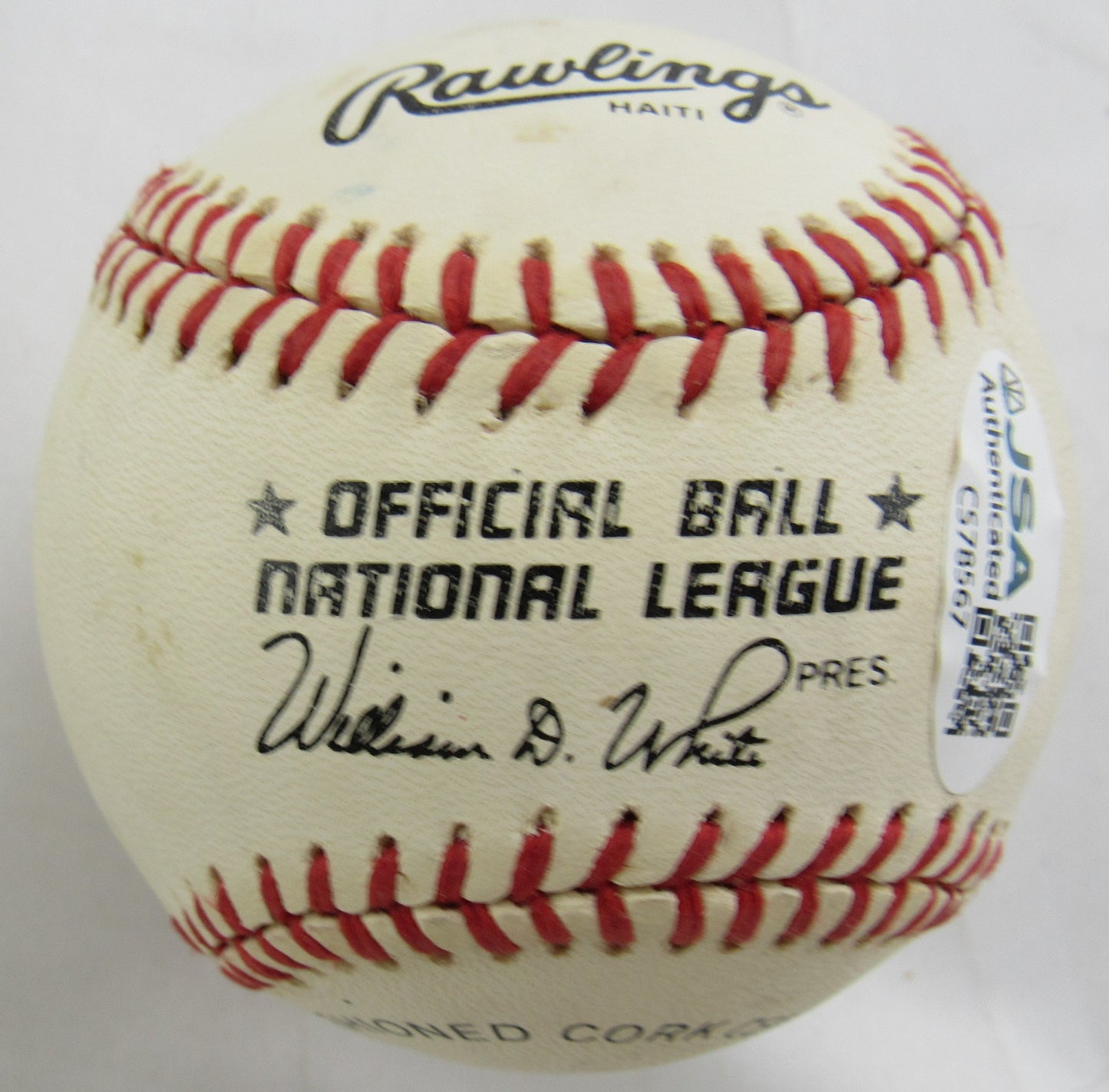 Warren Spahn Signed Rawlings Baseball JSA CS78567