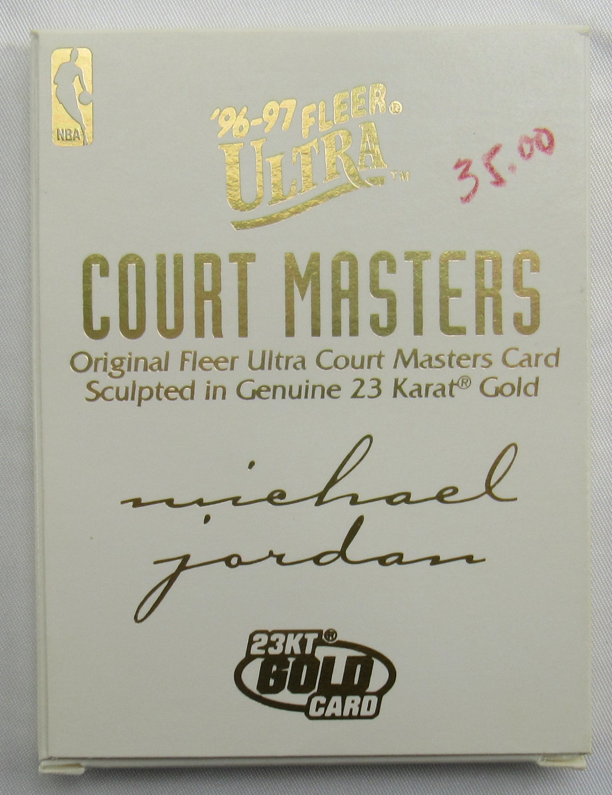 1996-97 Fleer Ultra Michael Jordan Court Masters 23 Karat NBA Trading Card