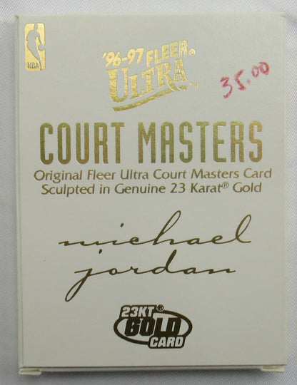 1996-97 Fleer Ultra Michael Jordan Court Masters 23 Karat NBA Trading Card