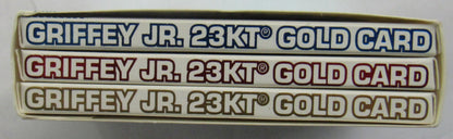 1997 Bleachers Ken Griffey Jr Chasing 62 Home Runs 23 kt Gold Card Set of 3