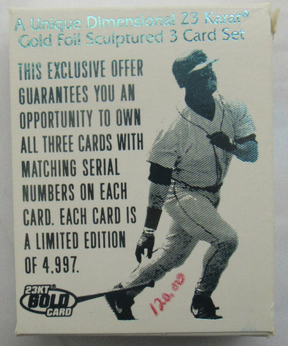 1997 Bleachers Ken Griffey Jr Chasing 62 Home Runs 23 kt Gold Card Set of 3