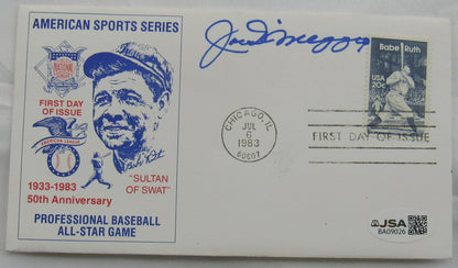 Joe DiMaggio Signed Cachet Auto Envelope JSA BA09026