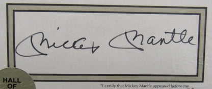 Mickey Mantle Signed 8x10 Photo Stat Sheet JSA BA09030