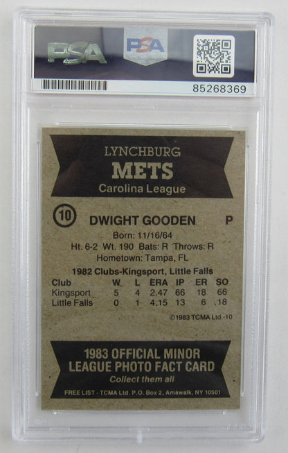 Dwight Gooden Signed Auto Autograph 1983 TCMA Baseball Card Encapsulated PSA/DNA