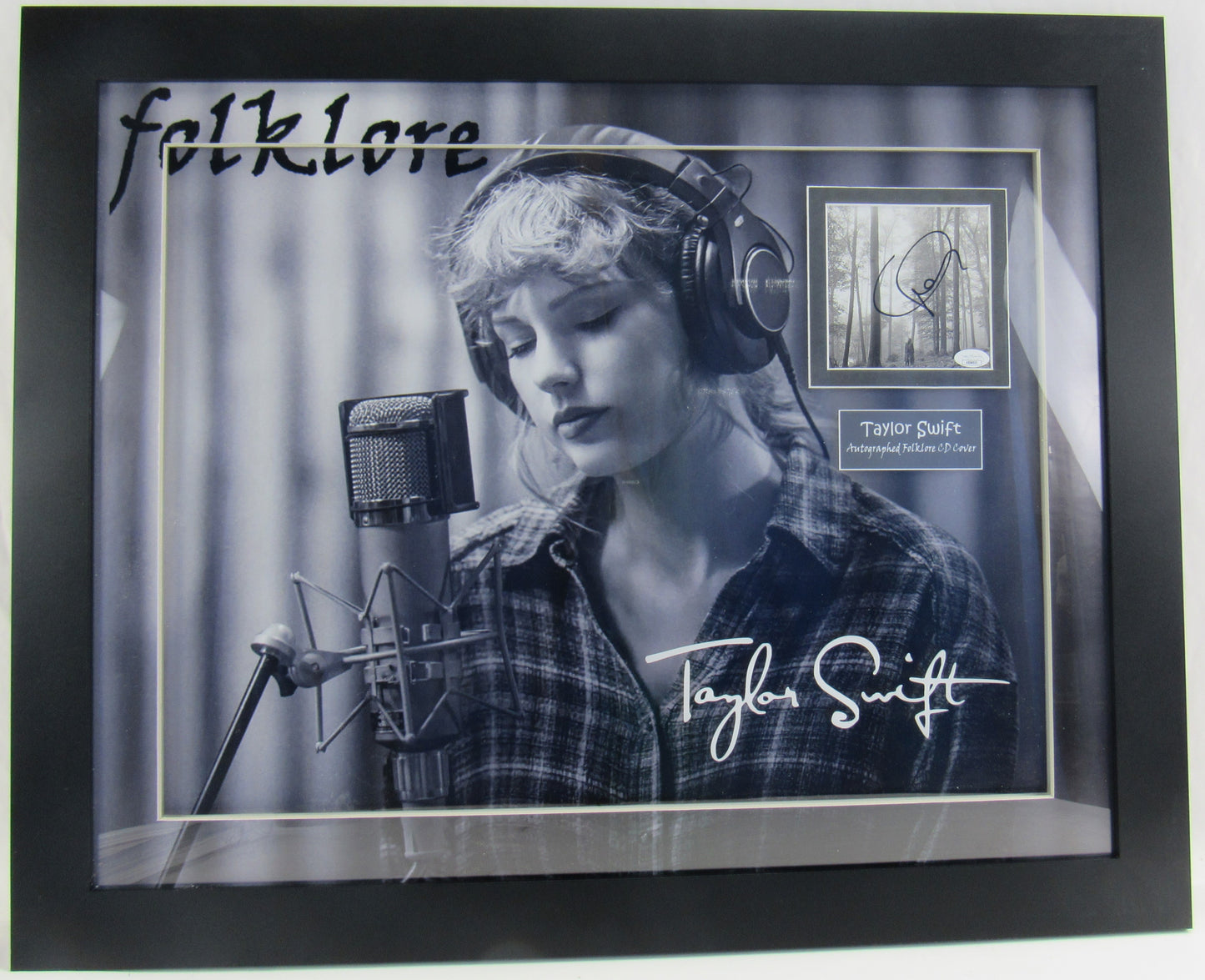 Taylor Swift Signed Auto Autograph Framed 5x5 Cut Signature w/ 16x20 Photo JSA COA