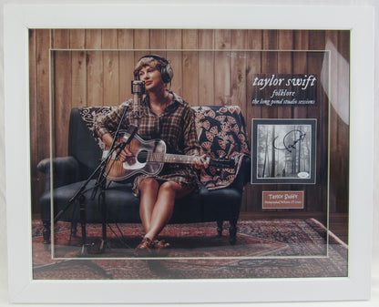 Taylor Swift Signed Auto Autograph Framed 5x5 Cut Signature w/ 16x20 Photo JSA COA II