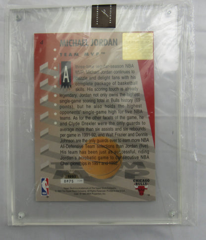 1993-94 Upper Deck Michael Jordan #4 Team MVP Oversized Hologram PLUS card
