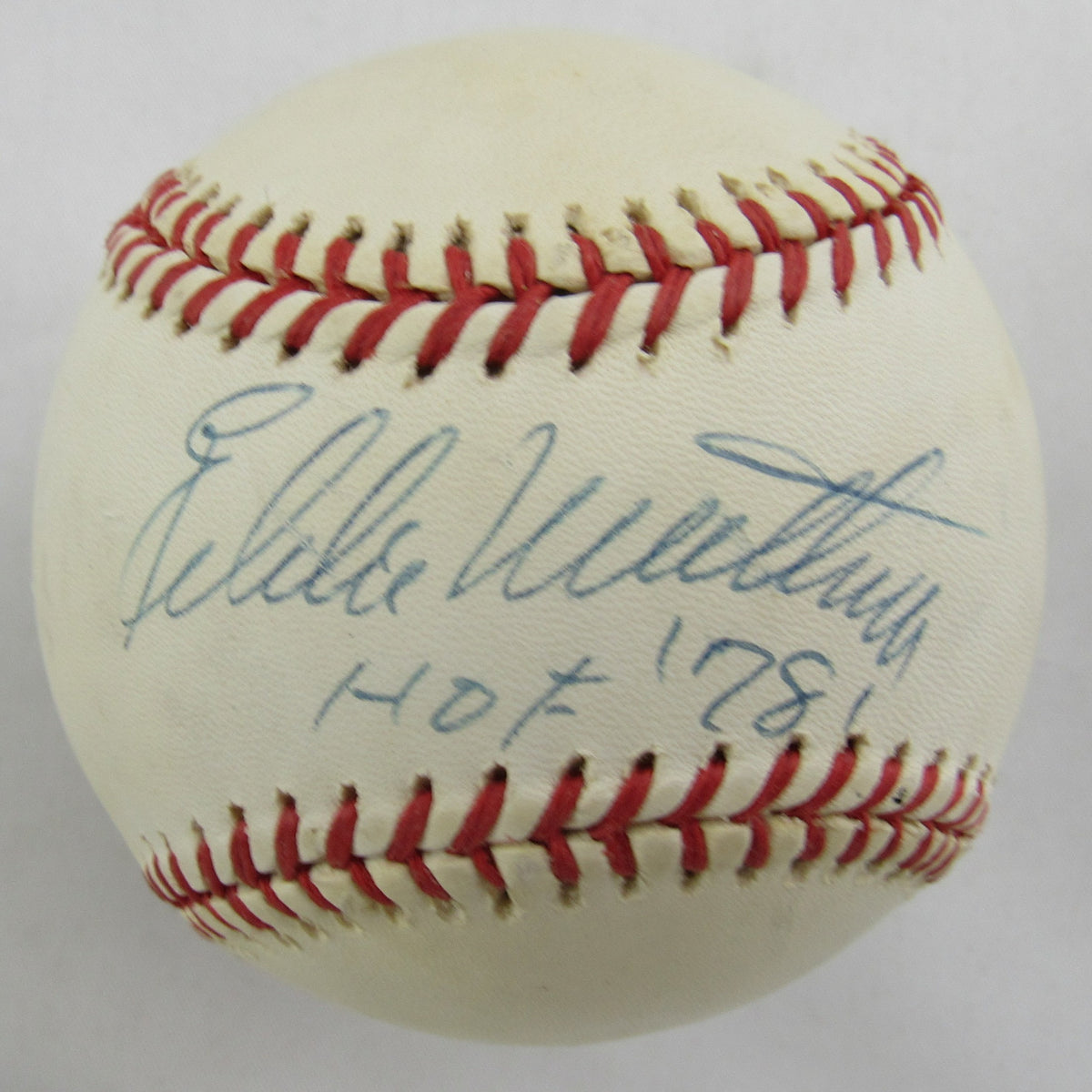 Eddie Mathews Signed Rawlings Baseball w/ HOF Insc JSA CS78528